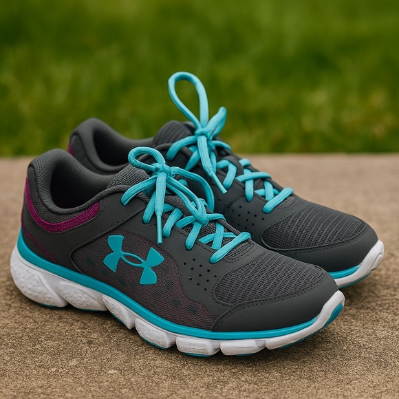 Under Armour Shoes - Under Armour Micro G Limitless TR Women’s Training Shoes Gray Teal Pink Size 7
